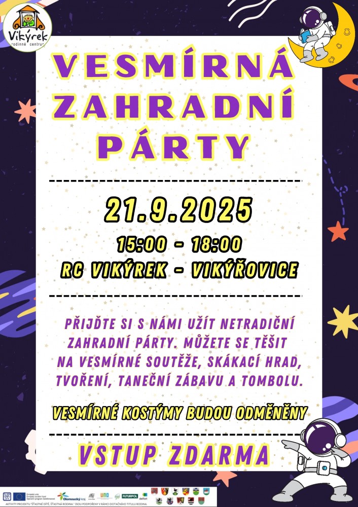 Vesmírná zahradní párty 21.9.2025