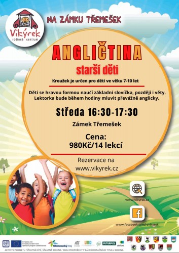  Středa -Angličtina pro starší děti - Třemešek