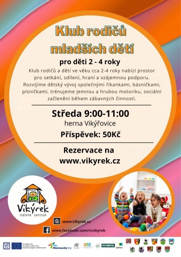  Středa - Klub rodičů mladších dětí - Vikýřovice