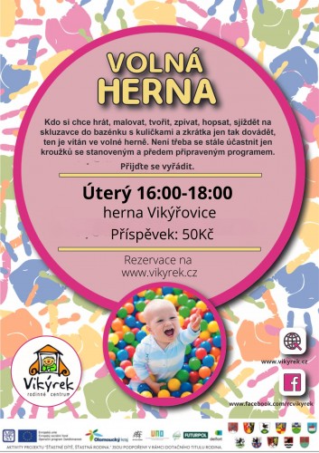  Úterý - Volná herna - Vikýřovice