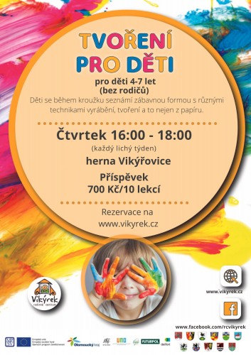  Čtvrtek - Tvoření pro děti - Vikýřovice (obsazeno)